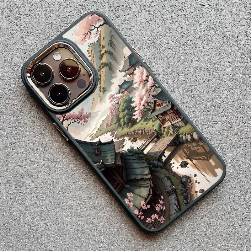 Mountain Peak Lake Vintage Silicone Phone Case For iPhone 13 12 Pro Max 16 15 11 Pro Max 14 7 8 Plus SE2 XS X XR Soft Back Cover