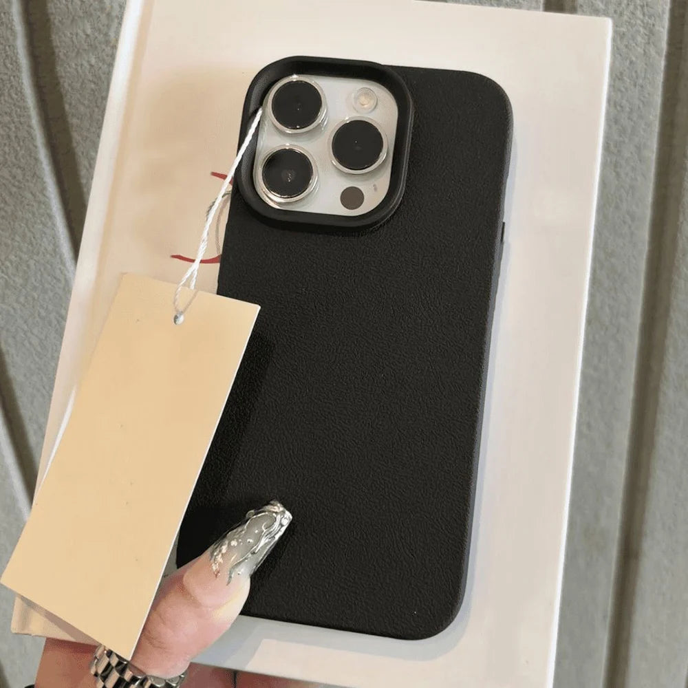 Leather Phone Case For iPhone 17 Pro Max 16 13 11 15 14 Plus 12 17 Air 17Promax 16promax Shockproof Soft TPU Funda Cover Coque
