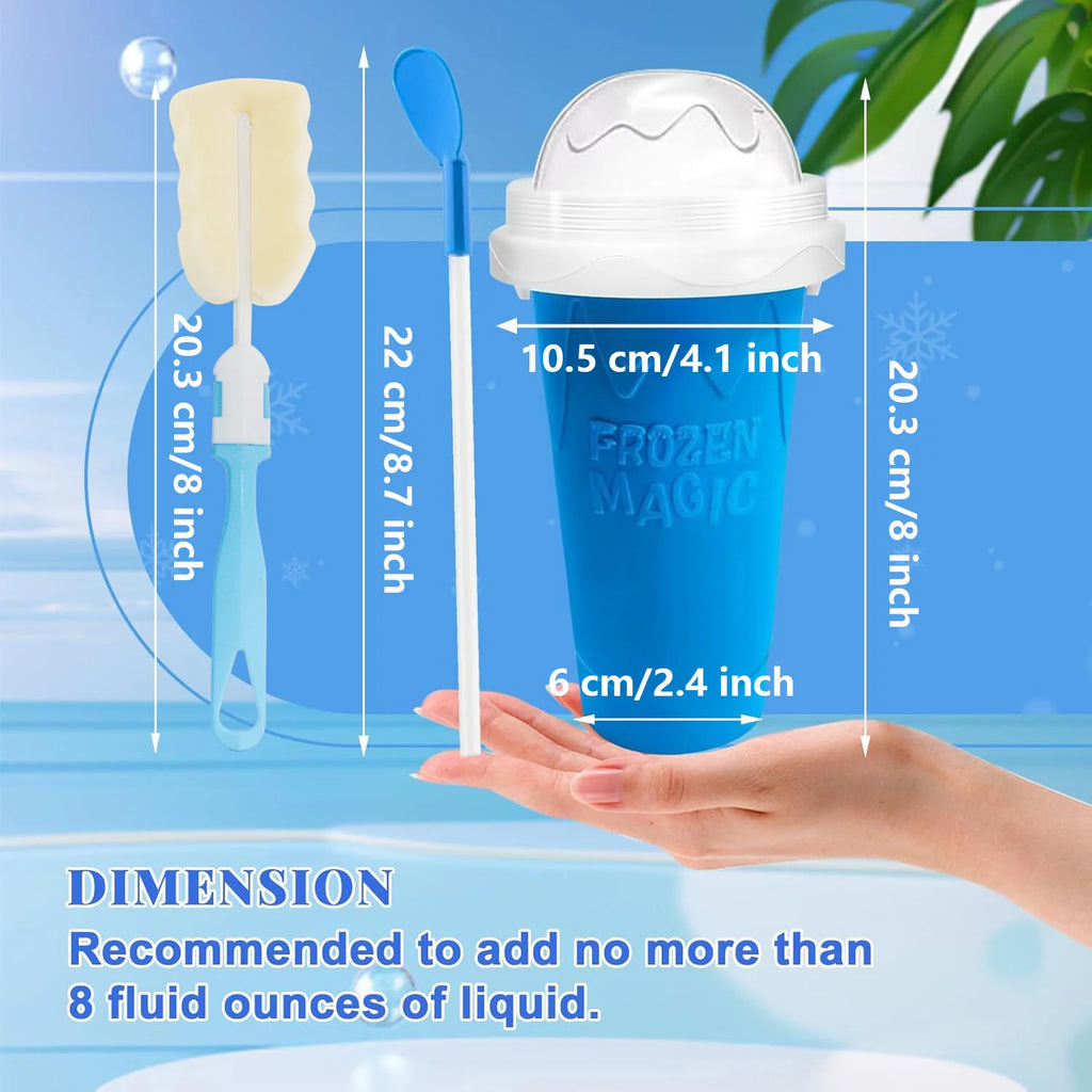 Slushie Cup, DIY Magic Slushy Maker Cups, Portable Slushy Cup for Juices, Milk and Ice Cream Make, Double Layers Smoothie Cups