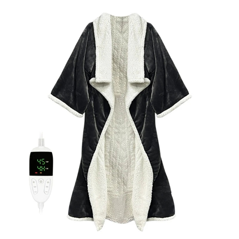 Wearable Heating Blanket European Style Electric Heated Blanket 6 Heat Levels Embrace the Cold with Warmth