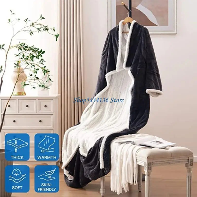 Wearable Heating Blanket European Style Electric Heated Blanket 6 Heat Levels Embrace the Cold with Warmth