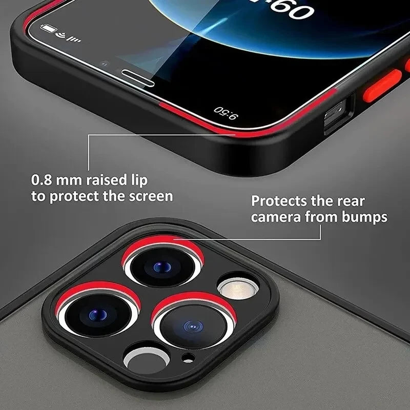 Luxury Matte Armor Magnetic Magsafe Wireless Charge Case For iPhone 16 15 14 13 11 12 Pro Max 13 Mini 14 Plus Cover Fundas