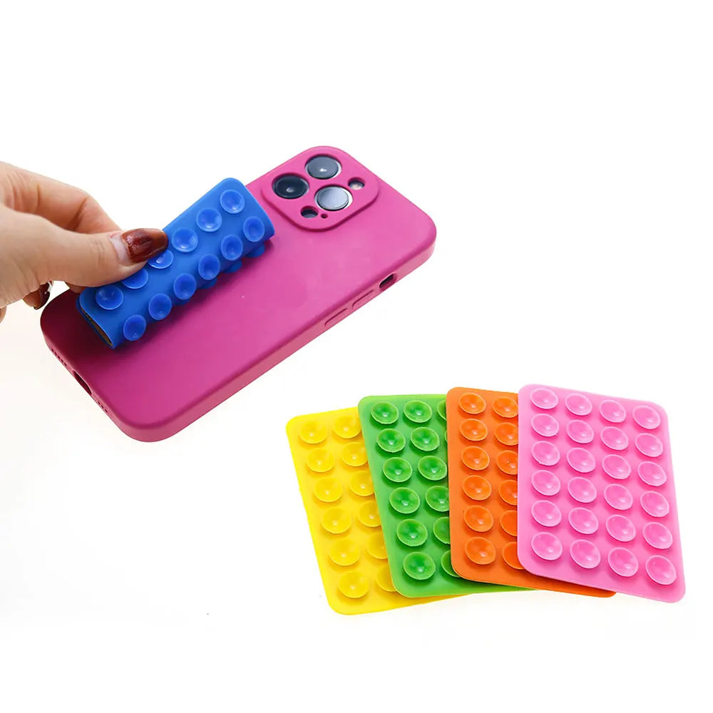 Silicone Suction Phone Case with Strong Grip Hands-Free Adhesive Mount for Selfies And Videos - Portable Phone Holder