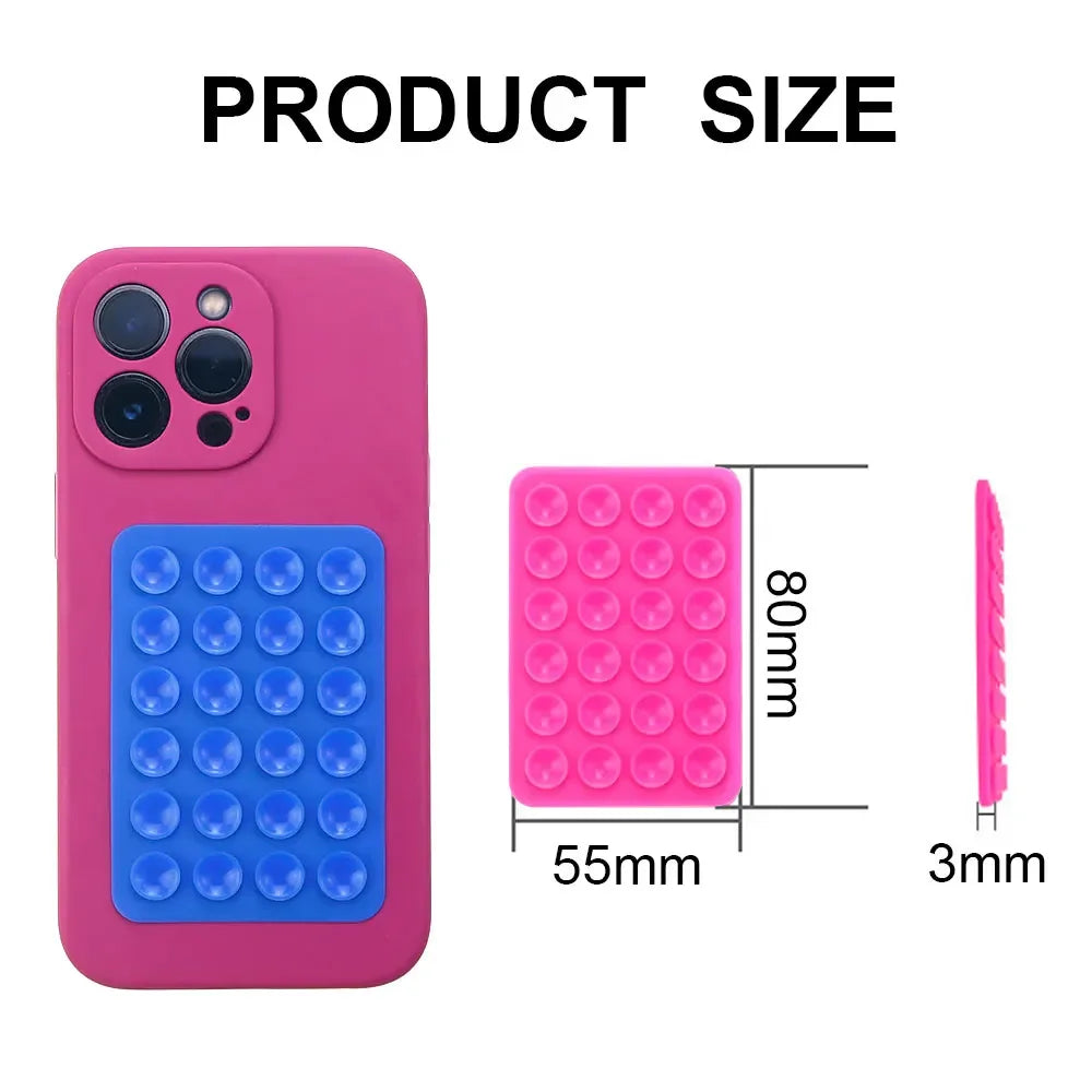 Silicone Suction Phone Case with Strong Grip Hands-Free Adhesive Mount for Selfies And Videos - Portable Phone Holder