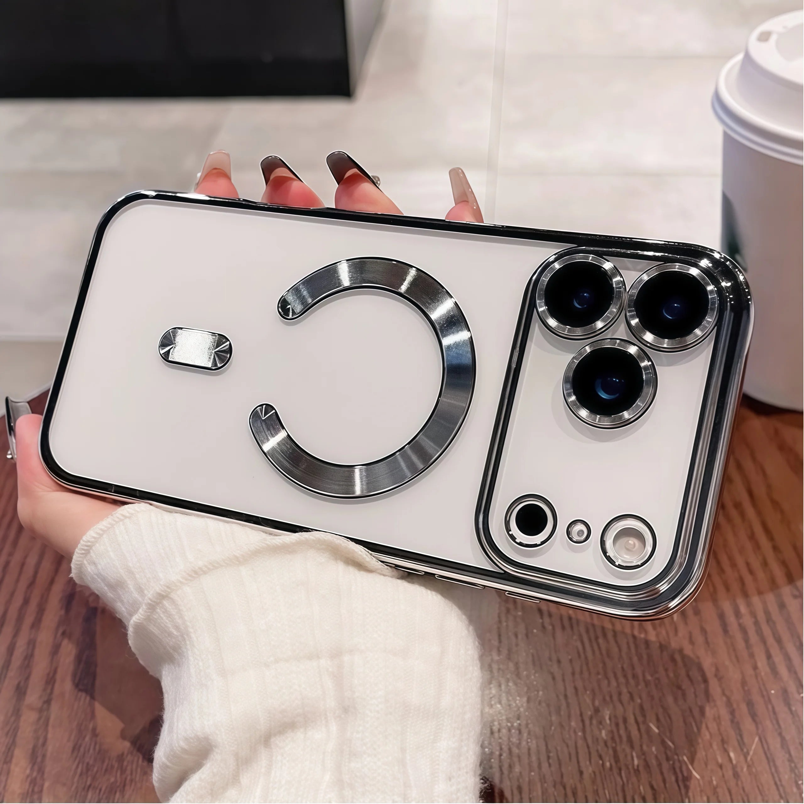 Camera Protection Clear Luxury Plating Cover Soft TPU  Drop Protective With Magnetic Phone Case For iPhone17Pro Max/17Pro/Air/17