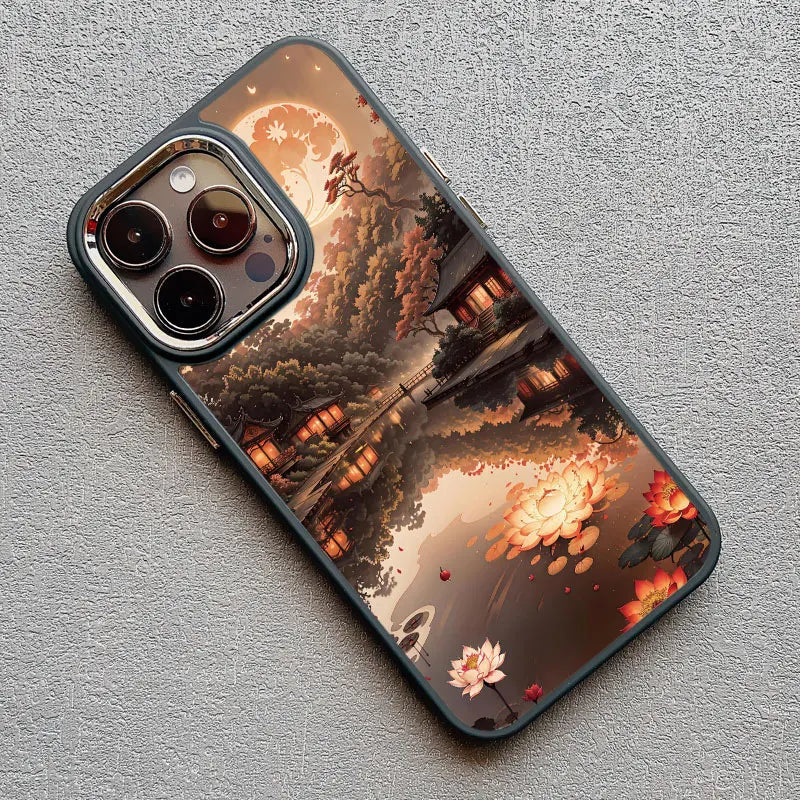 Mountain Peak Lake Vintage Silicone Phone Case For iPhone 13 12 Pro Max 16 15 11 Pro Max 14 7 8 Plus SE2 XS X XR Soft Back Cover