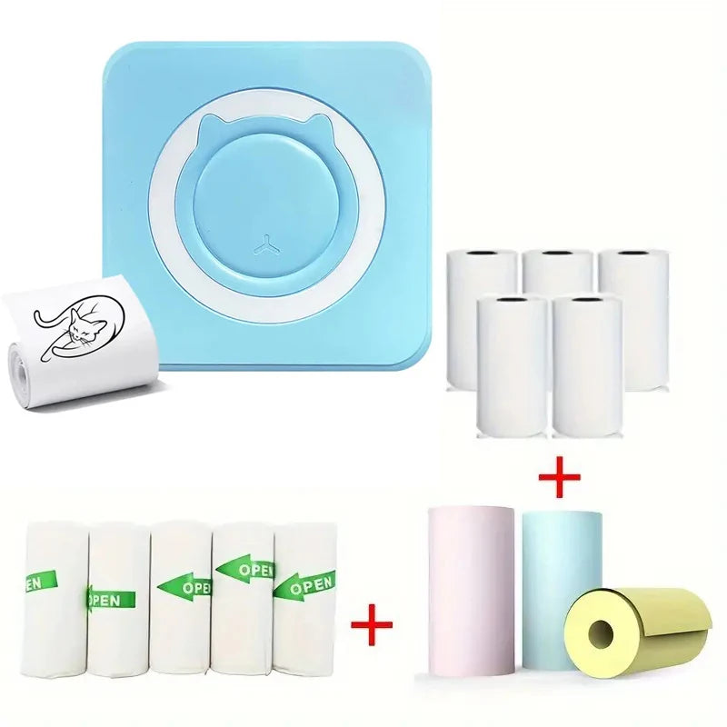Mini Pocket Printer Gifts Portable Thermal Printer For Pictures/Retro-Style Photos/Receipts/Notes/Lists/Label/ Memo/QR Codes