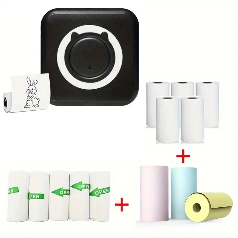 Mini Pocket Printer Gifts Portable Thermal Printer For Pictures/Retro-Style Photos/Receipts/Notes/Lists/Label/ Memo/QR Codes